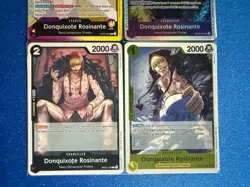 Donquixote Rosinante One Piece TCG 4-card lot OP10 Super Rare+OP12 Leader+++ PWE - Image 4
