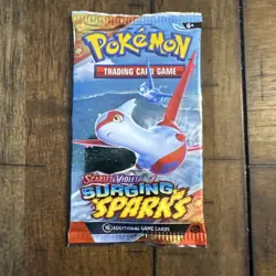 Pokemon Scarlet & Violet Surging Sparks Booster Pack. 10 cards Brand New - Image 1
