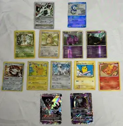 Pokemon GX/UR/Holo/Radiant/WOTC/Secret Rare Pikachu/Promo 13 Damaged Cards Lot - Image 1