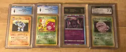 4 Graded Pokemon Card Slabs Lot CGC /WAG Vintage Collection - Image 1