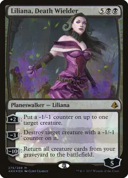 Liliana, Death Wielder - Amonkhet (AKH) (FOIL) NM Never Played - Image 1