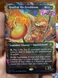 Hazel of the Rootbloom (Borderless) (Raised Foil) Commander: Bloomburrow Foil - Image 1