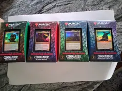 MTG Magic the Gathering Lot Of 4 Commander Deck Dungeons & Dragons Deck Box Set - Image 1