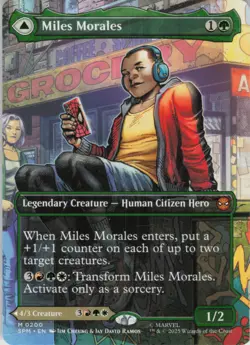 Miles Morales (0200) (Borderless) M Marvel's Spider-Man 200 NM Normal MTG - Image 1