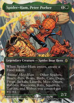 Spider-Ham, Peter Porker (Borderless) R Marvel's Spider-Man 201 NM Normal MTG - Image 1