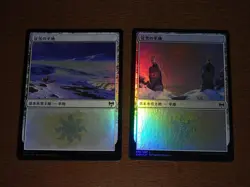 FOIL Lands lot Snow-Covered Kaldheim Japanese x10 mtg SP,MP [FC] C - Image 2