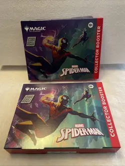Magic The Gathering Marvel SPIDER-MAN collector booster pack lot (2) Sealed - Image 1