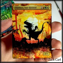 Pantlaza, Sun-Favored Altered Art - Hand Painted MTG Alter - Magic - Image 1