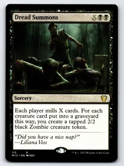Dread Summons R Commander: Innistrad: Midnight Hunt # 113 NM Normal - Image 1