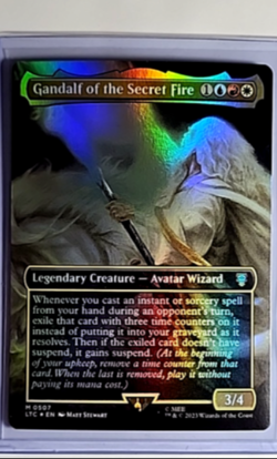 2023 MTG Magic the Gathering LOTR Borderless #507 Gandalf of the Secret Fire - Image 1