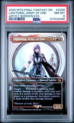 2066 Lightning Army of One 2025 Magic: The Gathering Final Fantasy #0320 PSA 8 - Image 1