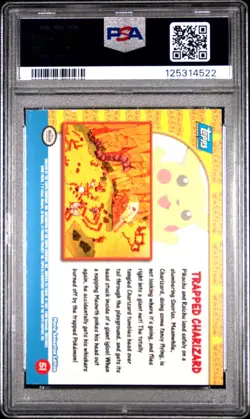 1999 TOPPS POKEMON THE MOVIE EDT TRAPPED CHARIZARD-FOIL #51 MOVIE EDITION PSA 8 - Image 2