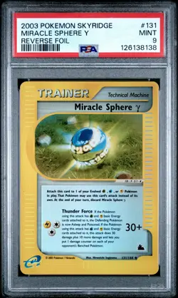 2003 POKEMON SKYRIDGE REVERSE FOIL #131 MIRACLE SPHERE Y PSA 9 - Image 1