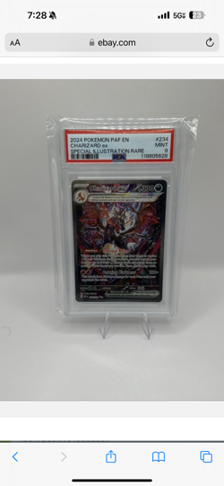 Pokemon 2024 SV Paldean Fates Charizard EX #234/091 Sir Illustration PSA 9 MT - Image 2