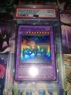 YU-GI-OH! Elemental Hero Chaos Neos Ghost Rare 1st Edition Psa 8 - Image 2