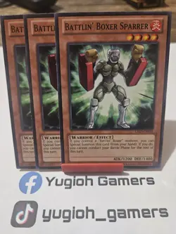 Yu-Gi-Oh Battlin' Boxer Sparrer X3 LTGY Common Light Played - Image 1