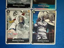 Monkey.D.Garp One Piece TCG 4-card lot OP12 Super Rare+OP02 Rare+more ships PWE - Image 4