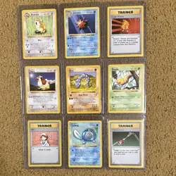 Pokemon Vintage TCG Cards Shadowless 1999 Base Set Lot (9) - Image 1