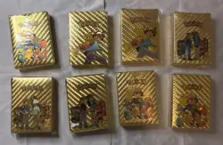 Pokemon 55pcs Gold Foil Pack Cards Lot Of 8 Sealed - Image 1