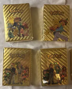 Pokemon 55pcs Gold Foil Pack Cards Lot Of 8 Sealed - Image 2