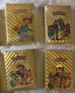 Pokemon 55pcs Gold Foil Pack Cards Lot Of 8 Sealed - Image 3