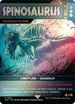 Spinosaurus - Regisaur Alpha (Rainbow Foil) -Foil Near Mint MTG Secret Lair - Image 1