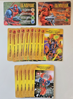 Vintage Marvel Overpower CCG Deadpool 2 Hero + 2 Specials14 Card Lot - Image 1
