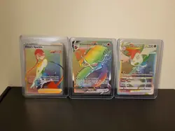 Lot of 3 Pokemon TCG Rainbow Rare Cards, Shaymin Vstar, Centiskorch Vmax, Elesa - Image 1