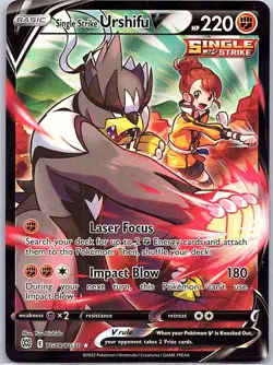 Single Strike Urshifu V TG18/TG30 Brilliant Stars - Pokemon Card - NM - Image 1