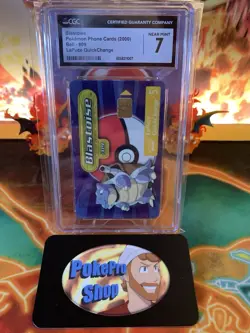 2000 Pokemon Bell Phone Card Blastoise #09 - CGC 7 Near Mint POP 2 - Image 1