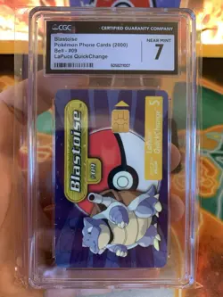 2000 Pokemon Bell Phone Card Blastoise #09 - CGC 7 Near Mint POP 2 - Image 2