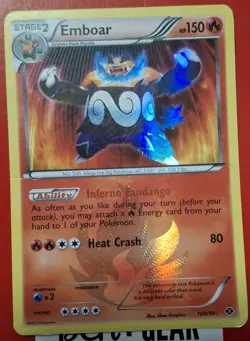 Emboar 100/99 Next Destinies Holo Pokemon 2012 Card TCG - Image 1