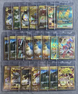 Lot of 22 Gold Secret Rare Full Art Pokemon Card Collection Mint/NM - Image 1