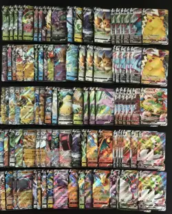 100 Lot Pokemon TCG Chinese Card RR RRR VMAX Pikachu Umbreon Charizard A40 SQ - Image 1