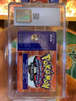 2000 Pokemon Bell Phone Card Pikachu #25 - CGC 7 Near Mint POP 2 - Image 3