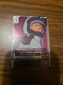 Gundam TCG Card Game Dual Impact Foil Rare GD02 R-097 Kamille Bidan Pilot NM - Image 1