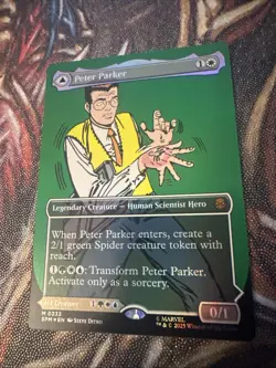 MTG English Peter Parker (0232) (Borderless) NM Foil Marvel's Spider-Man - Image 1
