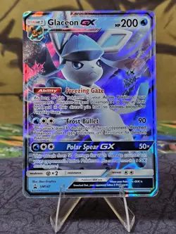 Pokemon Card Glaceon GX Black Star Promo SM147 Ultra Rare Holo - Image 1