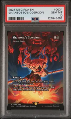 2025 MTG FINAL FANTASY: THROUGH THE AGES #0034 SHANTOTTO'S COERCION PSA 10 - Image 1
