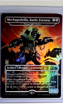 2020 Magic The Gathering Promo Foil Borderless #1 Mechagodzilla Battle Fortress - Image 1