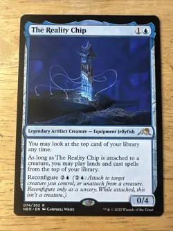 MTG Kamigawa: Neon Dynasty #74 The Reality Chip NM pack fresh - Image 1