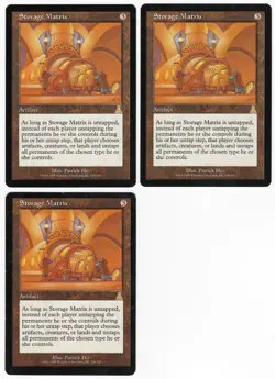Storage Matrix x3 3x 1999 Urza's Destiny Colorless Rare Artifact MTG LP AZ4 - Image 1