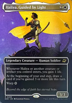 Haliya, Guided by Light (Borderless) Non- Foil R Edge of Eternities 289 NM - Image 1