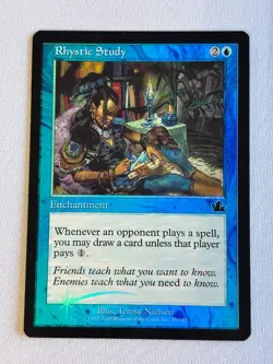Rhystic Study - FOIL - Prophecy - LP MTG Magic - Image 1