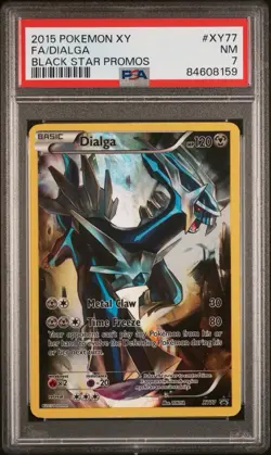 2015 POKEMON XY BLACK STAR PROMOS FULL ART/DIALGA XY77 PSA 7 - Image 1