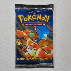 1999 Pokemon Base Set Unlimited Booster Pack Charizard WOTC Factory Sealed @4A - Image 1