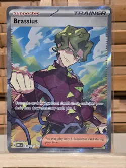 Pokemon TCG Brassius Full Art Secret Rare Holo Card 135/131 Prismatic MINT/NM - Image 1