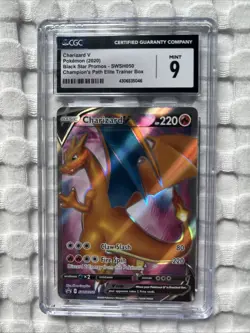 Pokemon TCG Charizard v SWSH 050 Black Star Promos Holo - Image 1