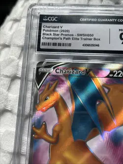 Pokemon TCG Charizard v SWSH 050 Black Star Promos Holo - Image 3