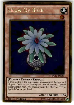 YUGIOH GLOW-UP BULB PGL2-EN033 GOLD 1ST ED NM - Image 1